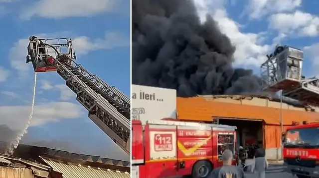 erzurumda boya fabrikasinda yangin ekiplerin mudahalesi suruyor Vec2ZTB3