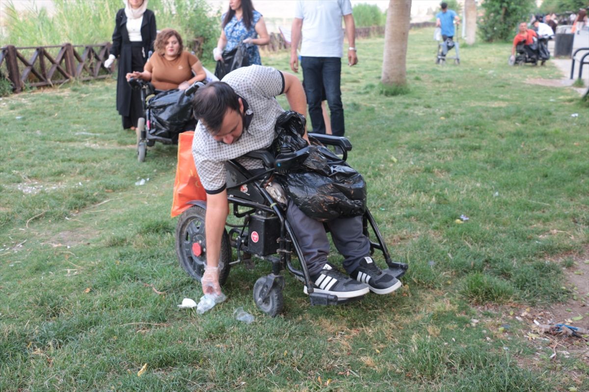 Cizre’de Engellilerden Temizlik Hareketi
